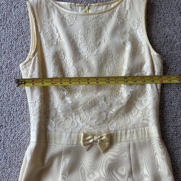 Escada Couture Luxury Vintage Butter Yellow Dress & Matching Jacket | Size 38 - Picture 10 of 15